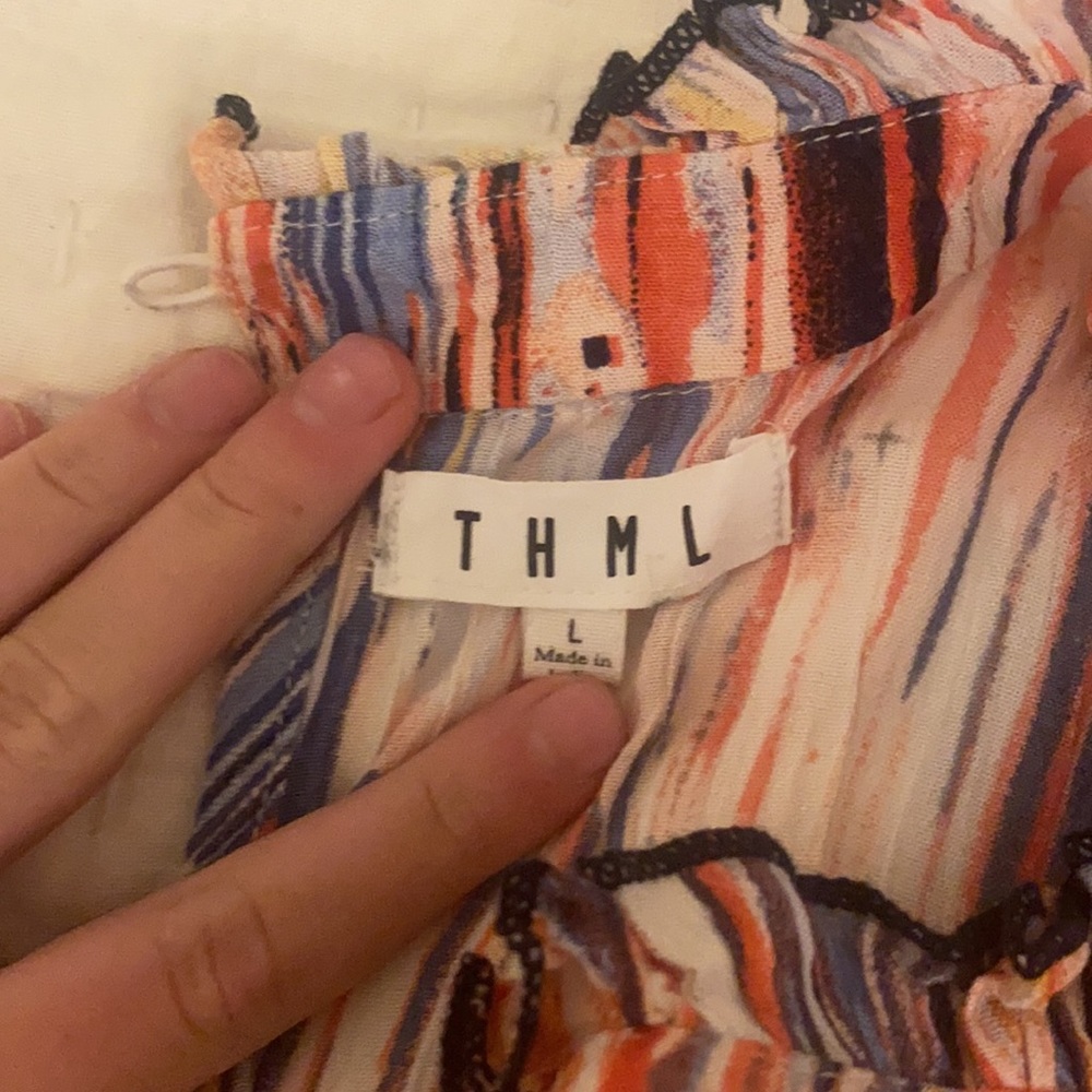 THML Multicolor Ruffle Sleeve Top - Picture 7 of 8